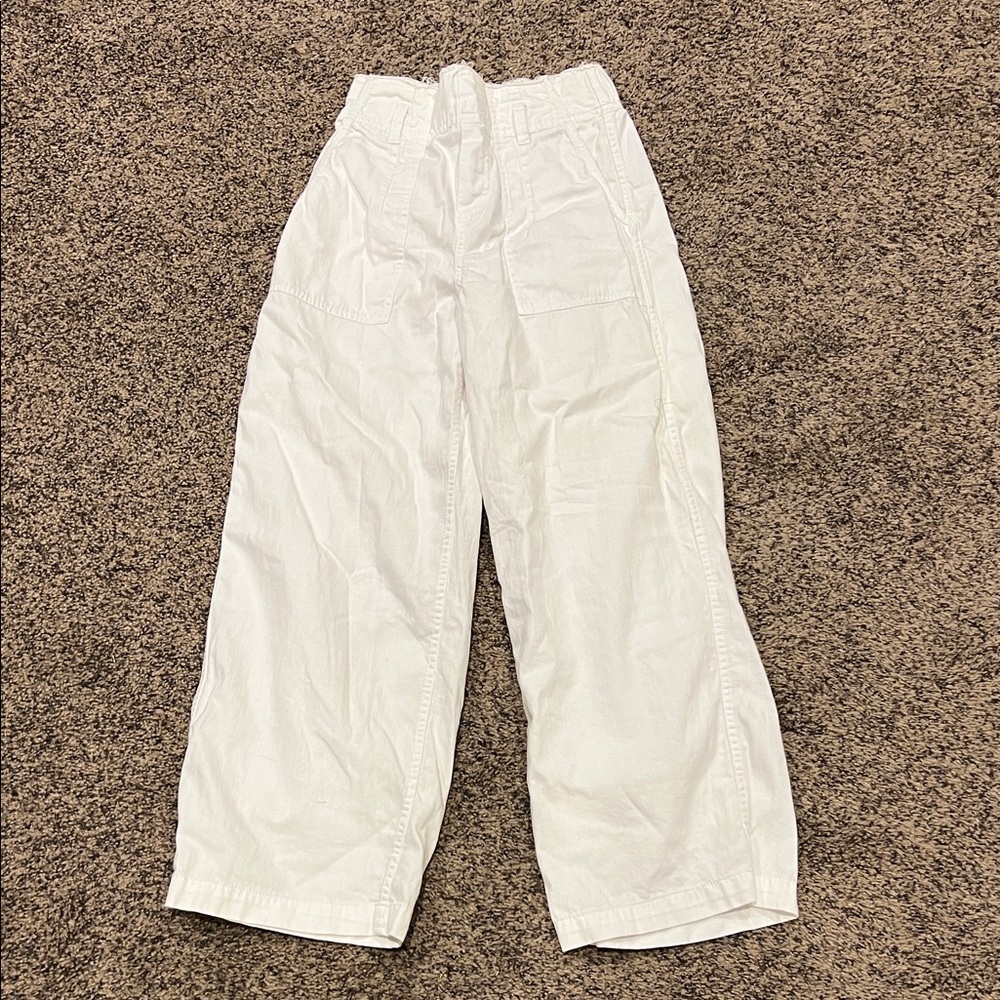American Eagle Outfitters Women's White Straight Leg Pants